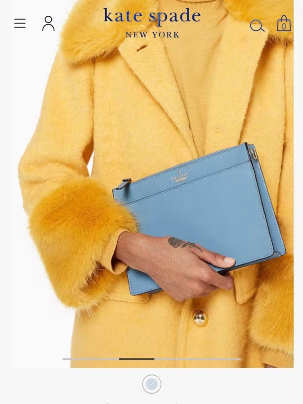 Kate Spade Blue Leather Cameron Street Crossbody Bag